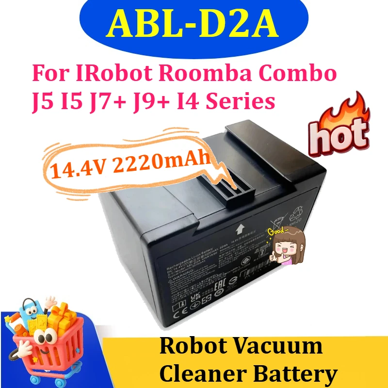 ABL‑D2A 14.4V 2220mAh Rechargeable Robot Vacuum Cleaner Battery for IRobot Roomba Combo J5 I5 J7+ J9+ I4 Series