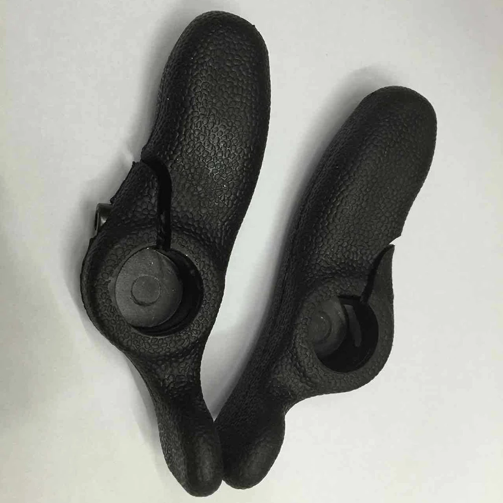 

2pcs Silicone Ergonomic Bike Handlebar Ends Grippy Krayton Surface For Mountain Road Universal Bikes Accessories Black