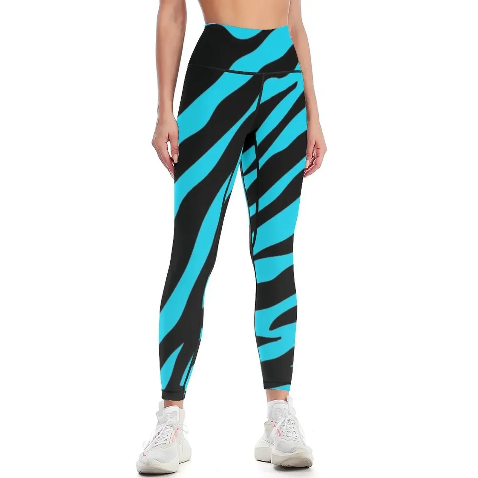 

Zebra Pattern (blue) Leggings push up legging for fitness for physical sporty woman push up Womens Leggings