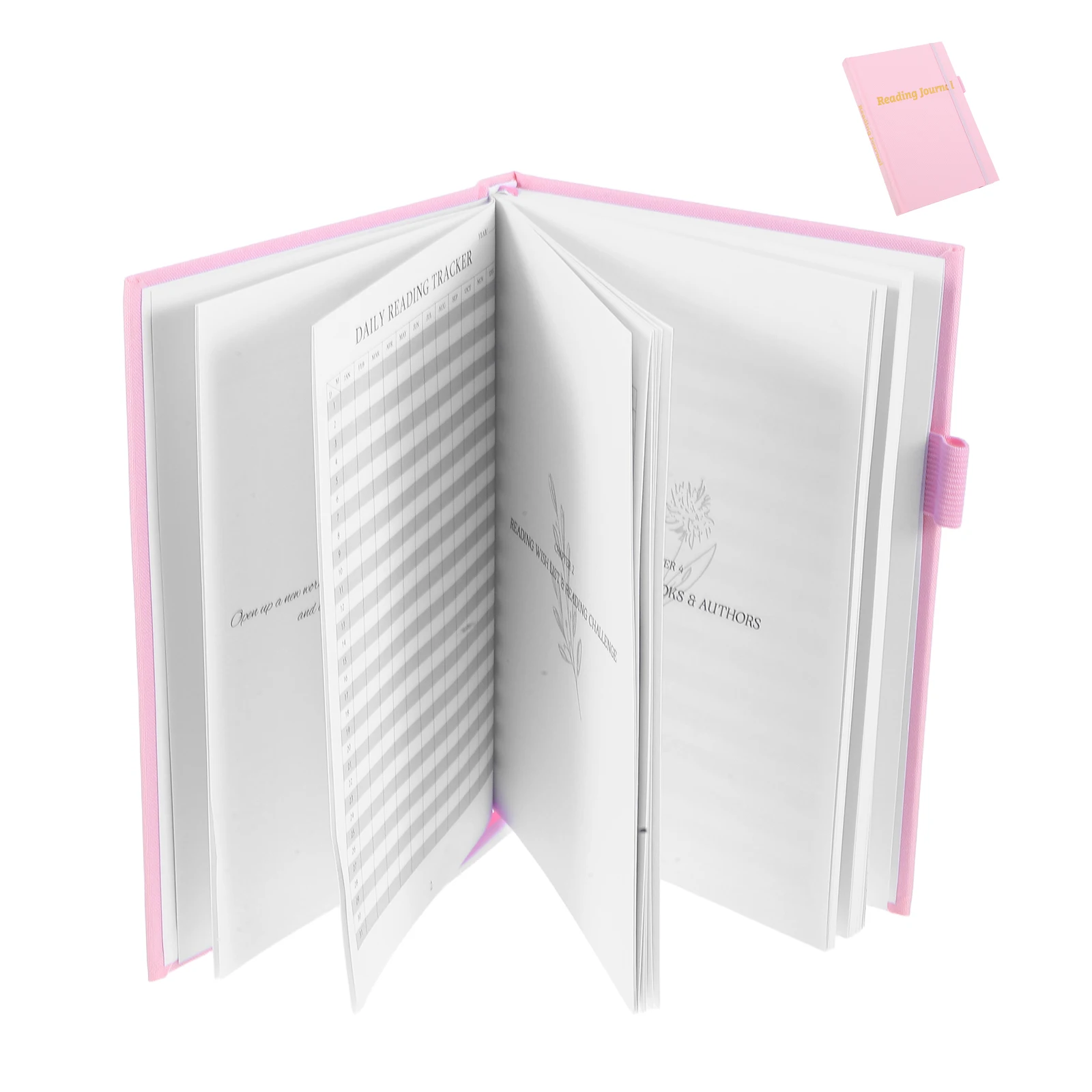 A5 Reading Diary Notebook Book Record Journal Monthly Tabs Portable Size Strong Paper Reading Planner Challenge