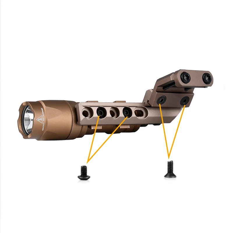CNC Aluminum Mod Button Pressure Switch 45°Offset Mount Base M300A M600C LED Flashlight Metal Fit 20mm Picatinny Rail