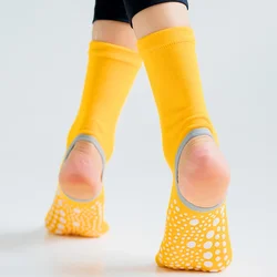 Yoga Socks Silicone Anti Slip Quick Drying Pilates Socks Heel Cotton Breathable Ballet Socks for Children Adults and Women