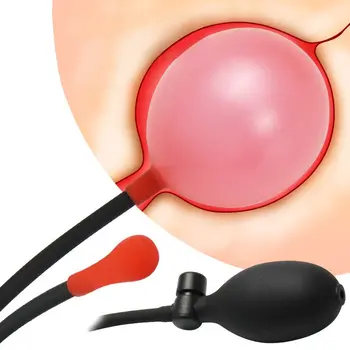 Plug anale gonfiabile per principianti sesso anale facile da inserire Mini pompa di testa espandibile giocattolo del sesso per uomo donna