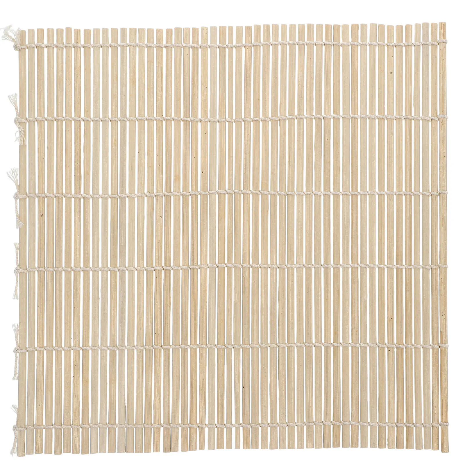 

1Pcs Sushi Rooler Mat 27x27cm Bamboo Wood Cotton Strings Easy to Use and Clean Perfect for Homemade Maki Rolls