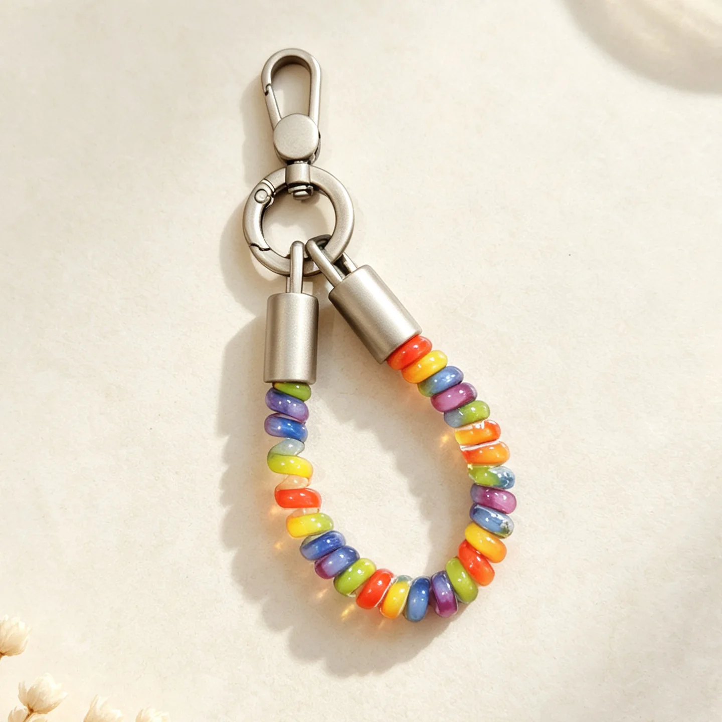 10Pcs Spiral Coil Spring Keychain, Cute Colorful Anti-lost Key Chain Holder Lanyard Cord with Lobster Clasp for Phone Bag Keycha