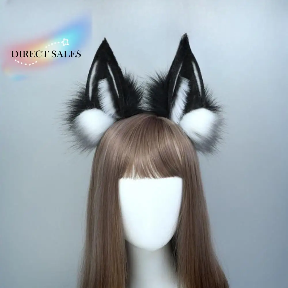 

Sweet Lolita Cat Ears Headband JK Animals Wolf Dog Hair Band Plush Hair Hoop Furry Cosplay Headwear Female Hair Accessories