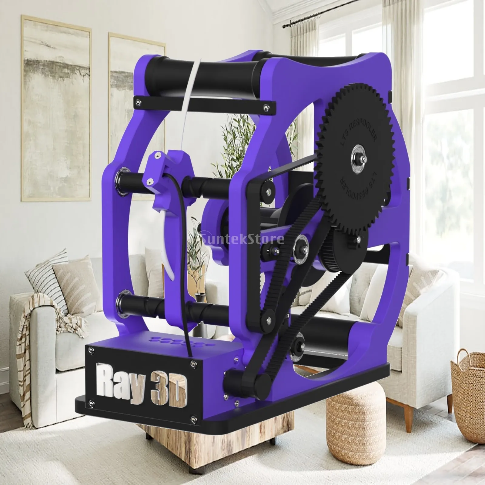 Filament Winding Machine Compact 3D Printer Winder Machine Filament Spool Winder Consistent 3D Printer Spool Rewinder for Makers
