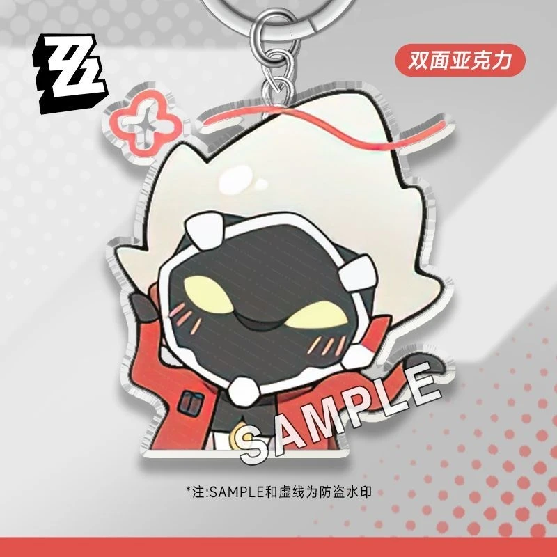 

Anime Zenless Zone Zero Nicole Demara Billy The Kid Anby Cosplay Double-sided Acrylic Keychain Pendant Q Version Cartoon