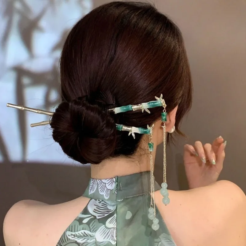 Grampos de cabelo de metal temperamento elegante simples estilo chinês acessórios para cabelo