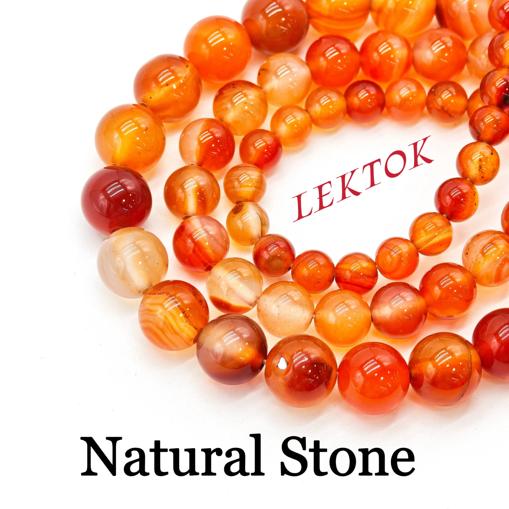 DIY Jewelry Accessories - Natural Stone, Crystal & Agate Round Loose Beads 4/6/8/10/12/14mm 15-inch Strand