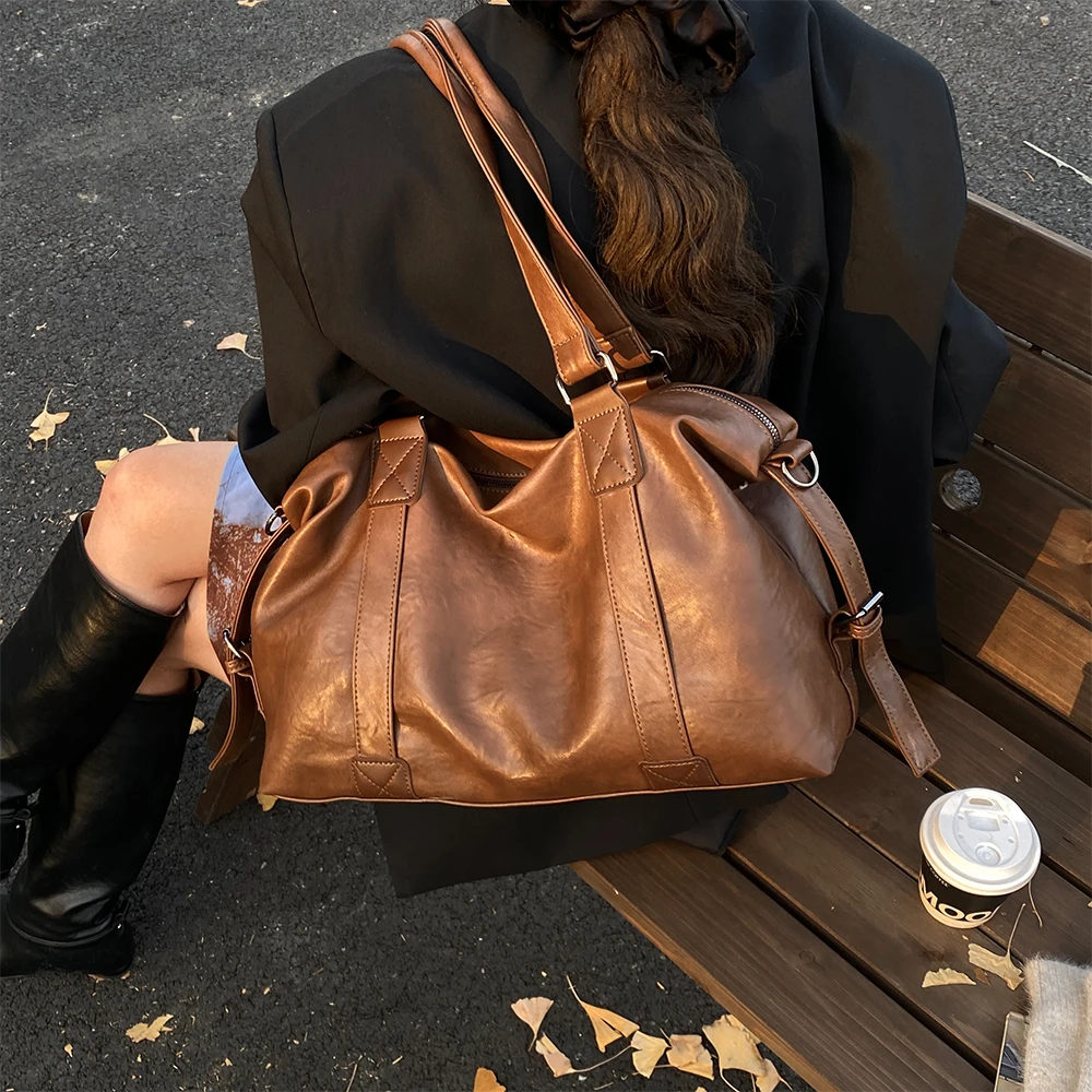 

Trendy and Cool Handheld Travel Bag New Korean Edition Casual Tote Bag Large Capacity Crossbody Bag Luggage Bag