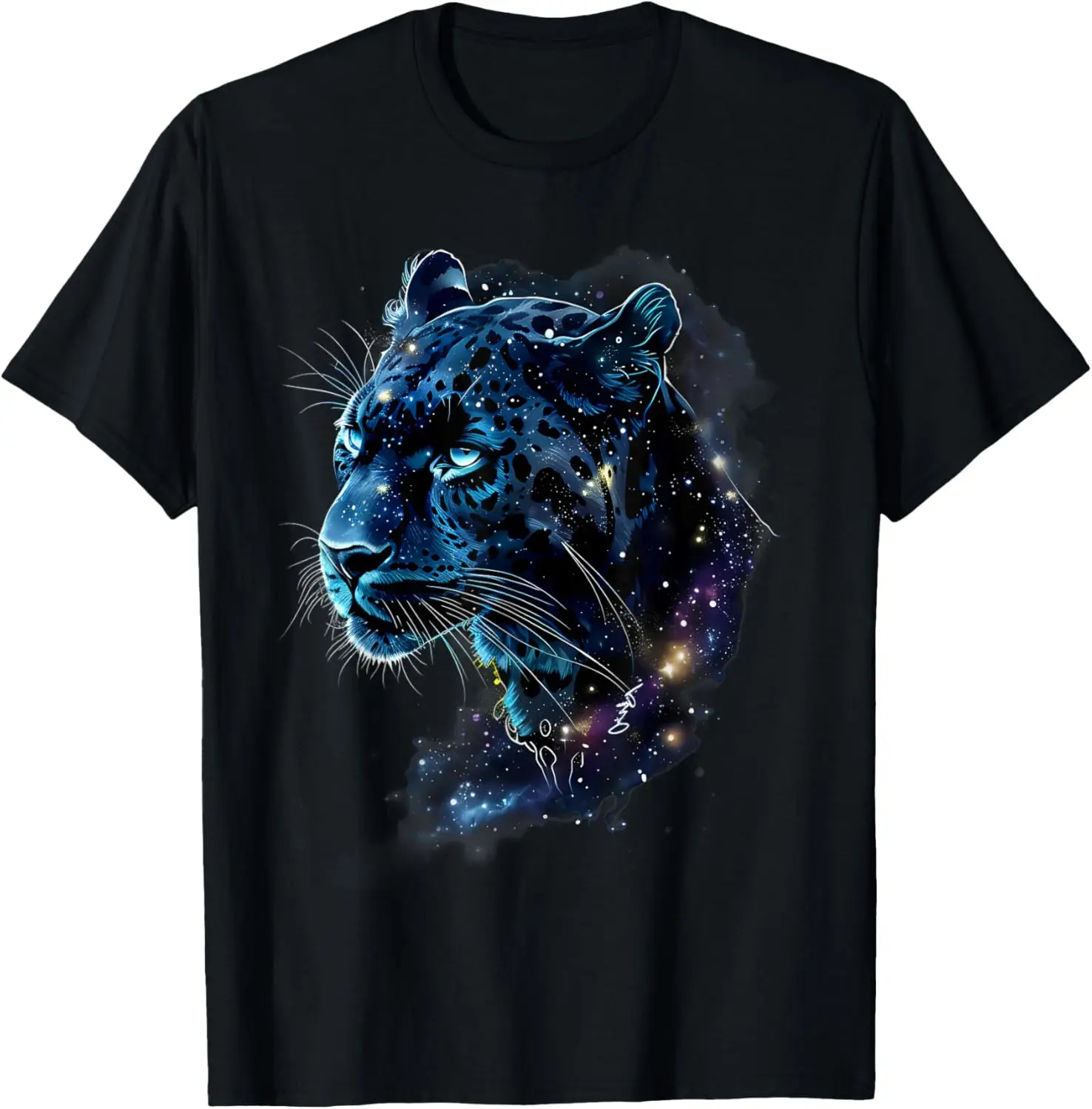 

Футболка с рисунком Galaxy Black Panther Constellation, дышащая футболка с короткими рукавами для взрослых унисекс