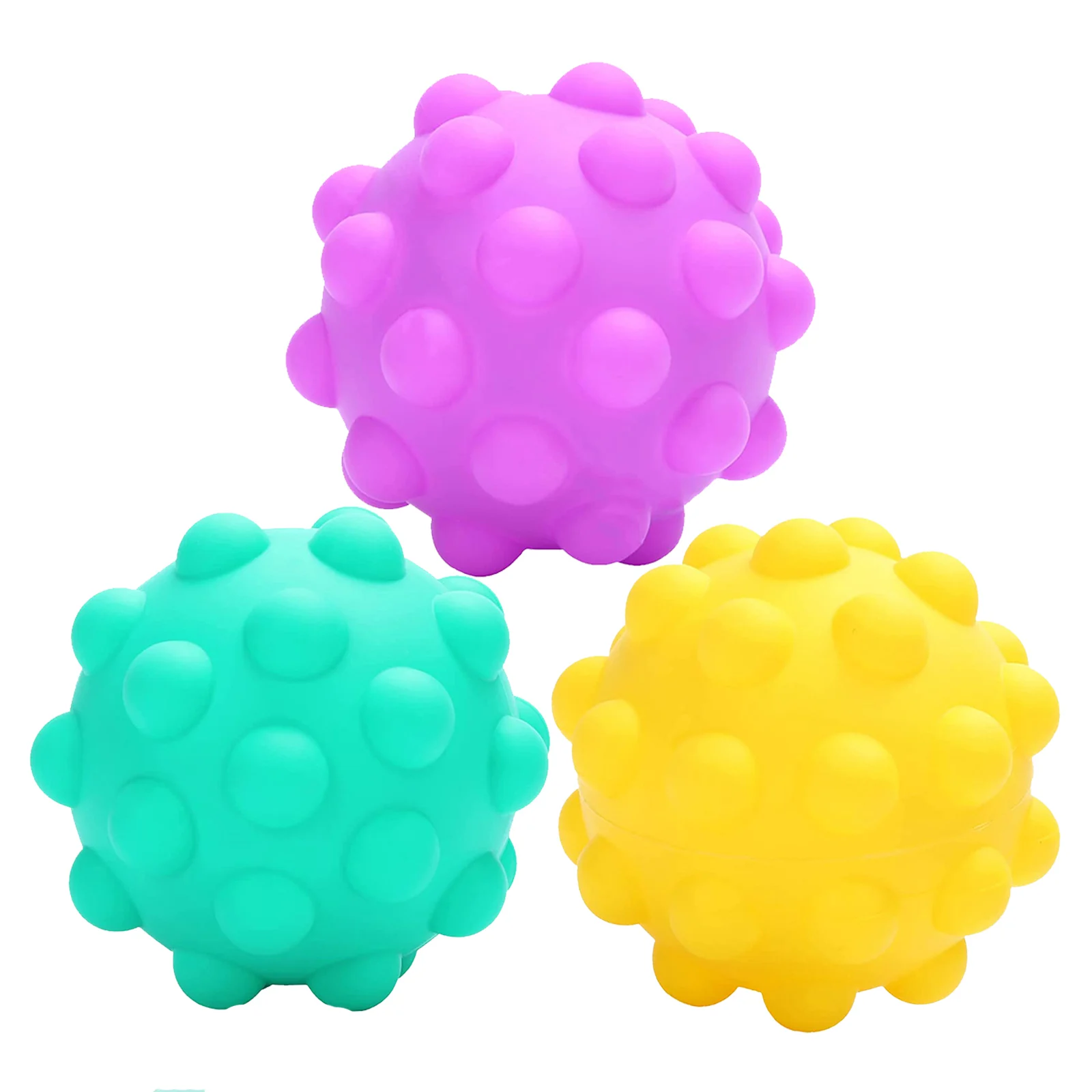 Lot de 6 jouets Pop Fidget, panier de pâques, en Silicone de qualité alimentaire 3D, Anti-anxiété, jouet sensoriel à presser pour enfants et adultes