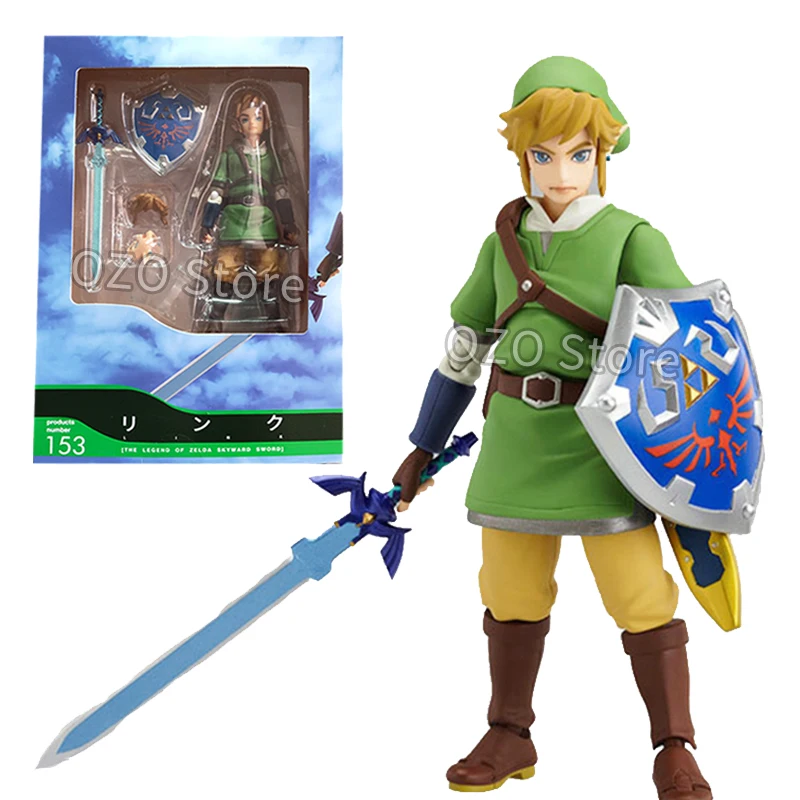 The Legend of Zelda Skyward Sword Link Action Figure Figma 153 Changeable Accessories PVC Doll Model for Kids Toys Gift 14cm