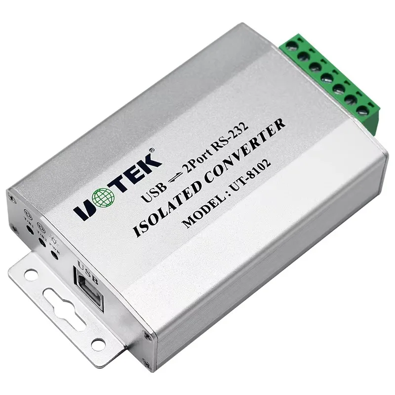 2 Ports USB to RS-232 Converter RS232 to USB Conversion Adapter Connector with Optical Isolation UT-8102 Accept Custom