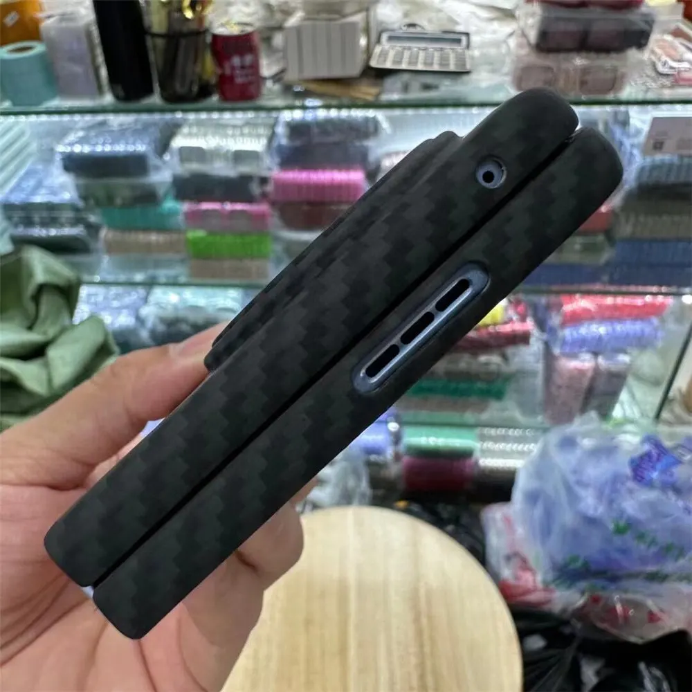 Prawdziwy aramidowy z prawdziwego włókna węglowego Slim etui na VIVO X Fold2 matowy tył zbroi pokrowiec