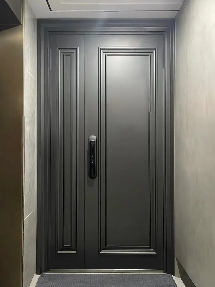 xx-Custom Explosion-Proof Cast Aluminum Villa Entrance Door Home Parent-Child Entry Door Modern Luxury Style