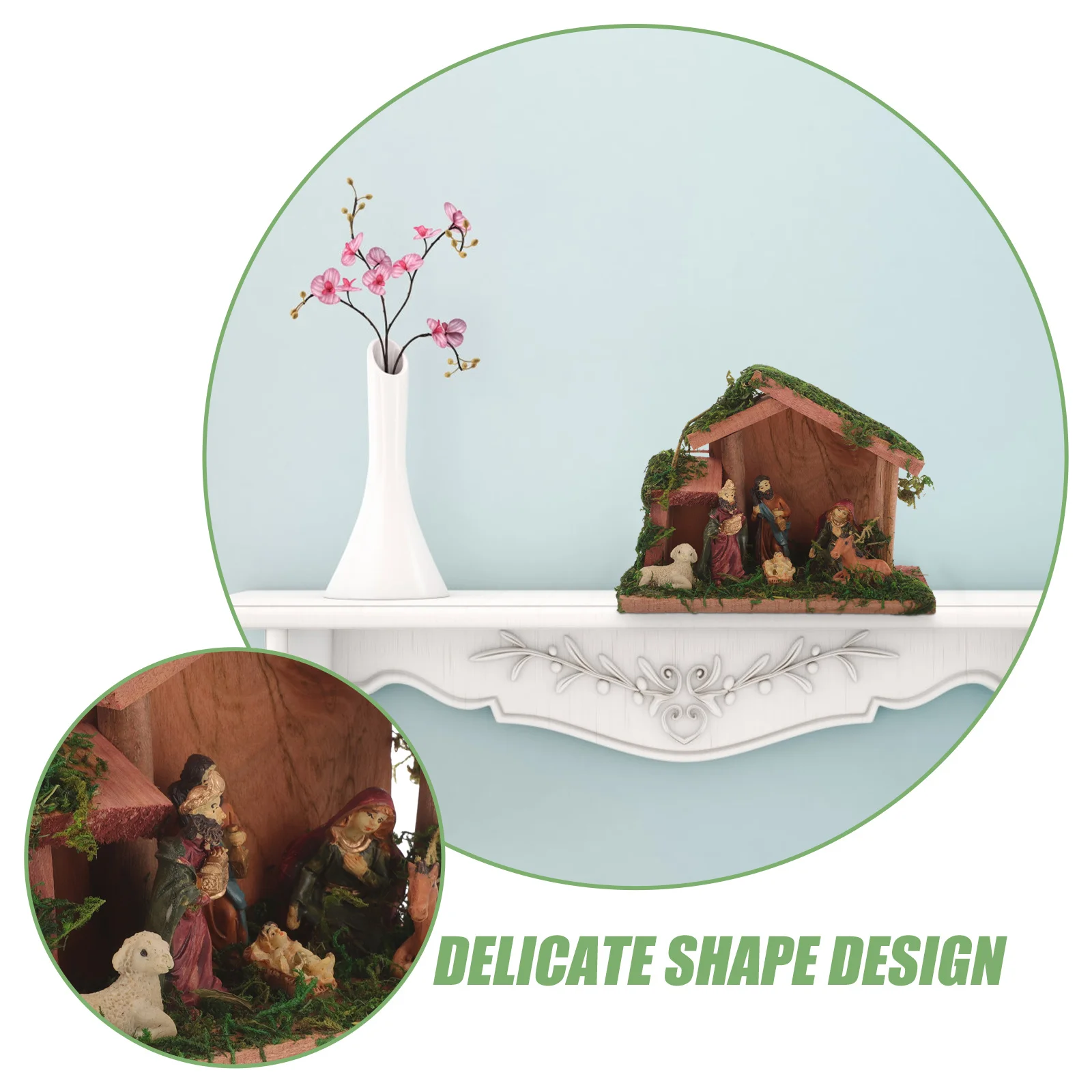 

1Set Religious Jesus Statue Resin Decor for Church Home Desktop Interior Ornament Creative Craft Detailed Finish