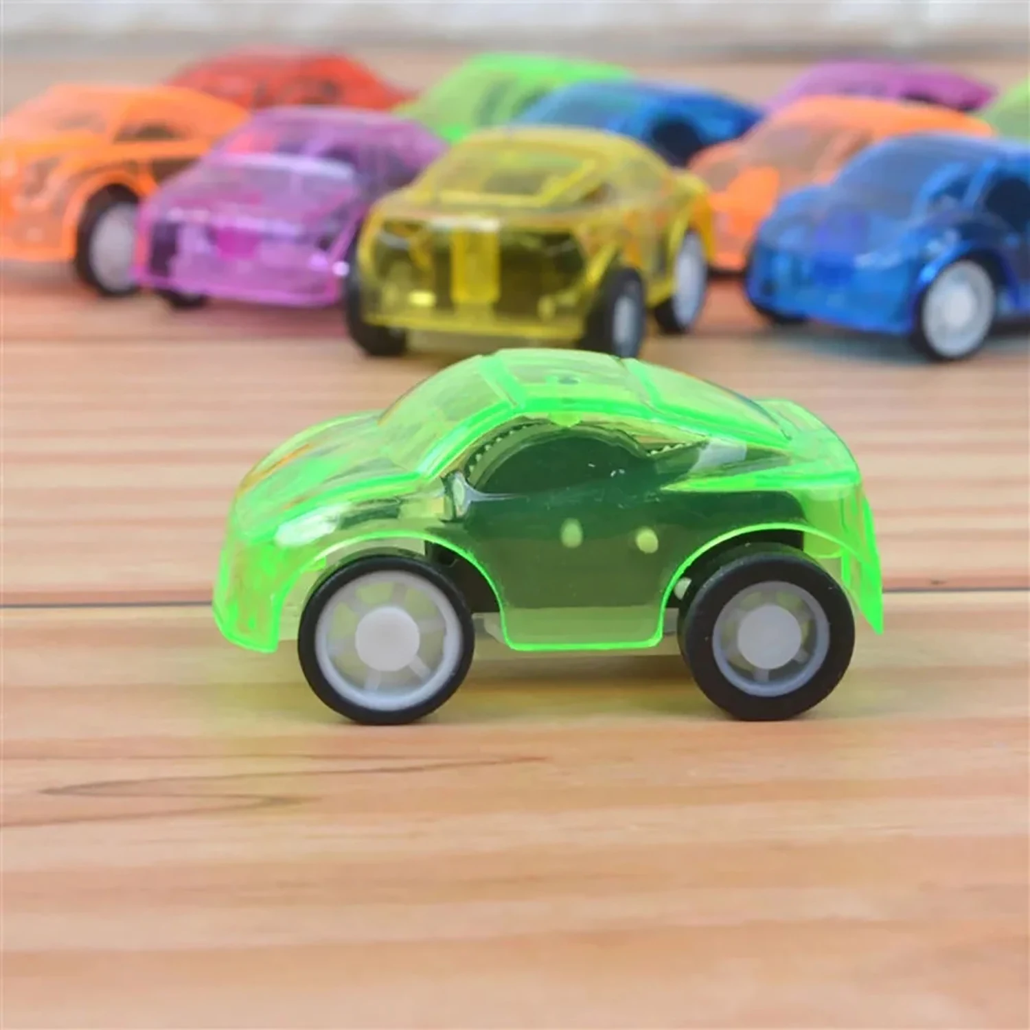 15 Pcs Mini Transparent Pull Back Car Toys Party Favor For 4-8 Kids Birthday Boy Girls Easter Goodie Bags Pinata Stuffing Toy