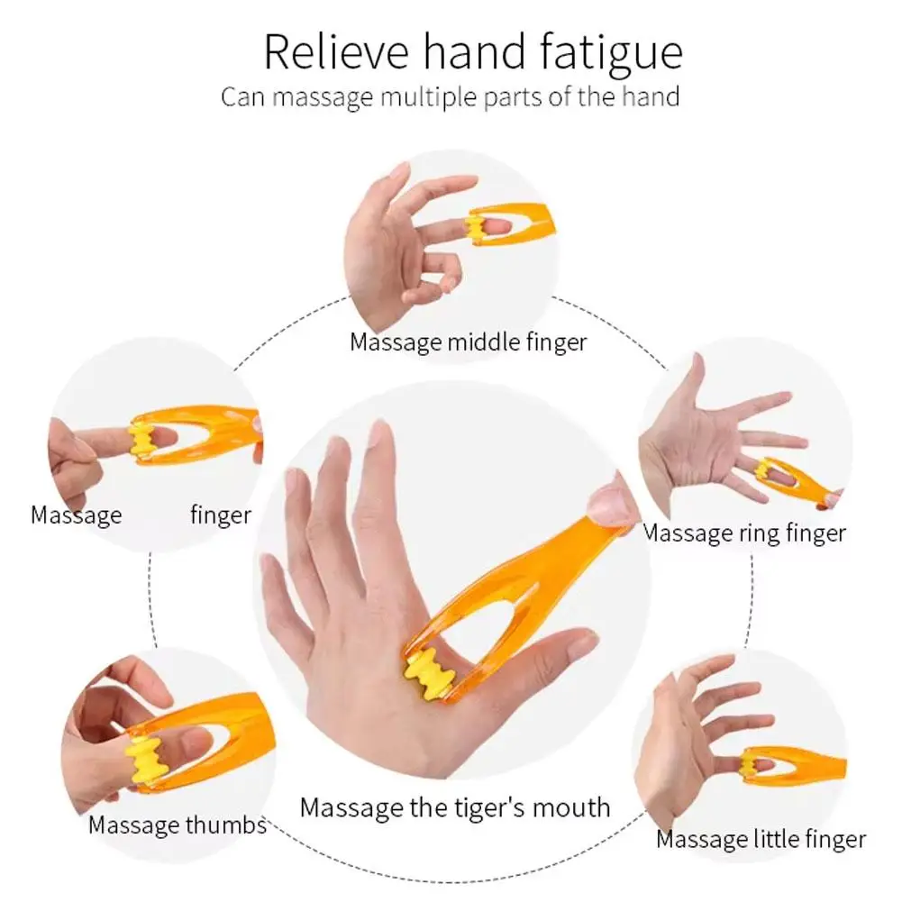 1 قطعة مدلك الاصبع اليد الوخز بالإبر نقاط إصبع مشترك مدلك مع مقبض مرن للدورة الدموية العضلات الاسترخاء #6