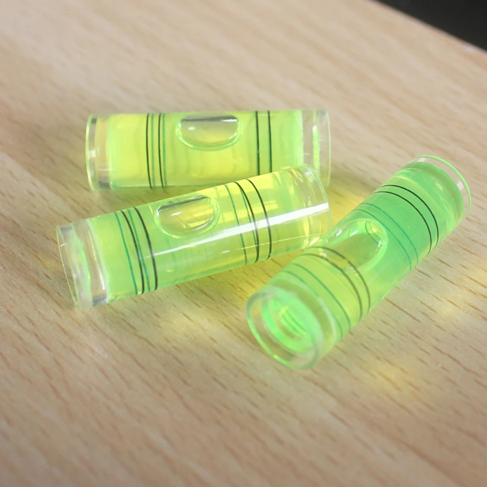 

100 Pcs Horizontal Ruler Bubble Level Tool Small Round Spirit Level String Line Levelling Instrument Home Accessories Plastic