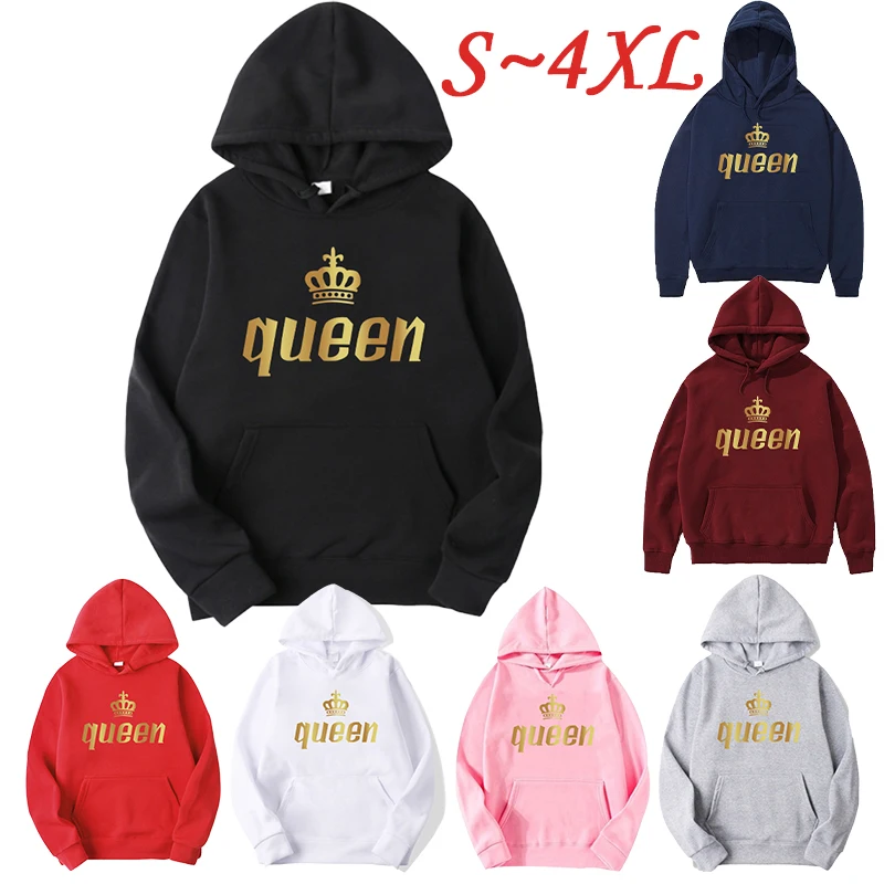 

2024 Printed Hoodie Sweatshirt Women's Queen Hoodie Fashion Sports Hoodie Round Neck Hoodie Pullover