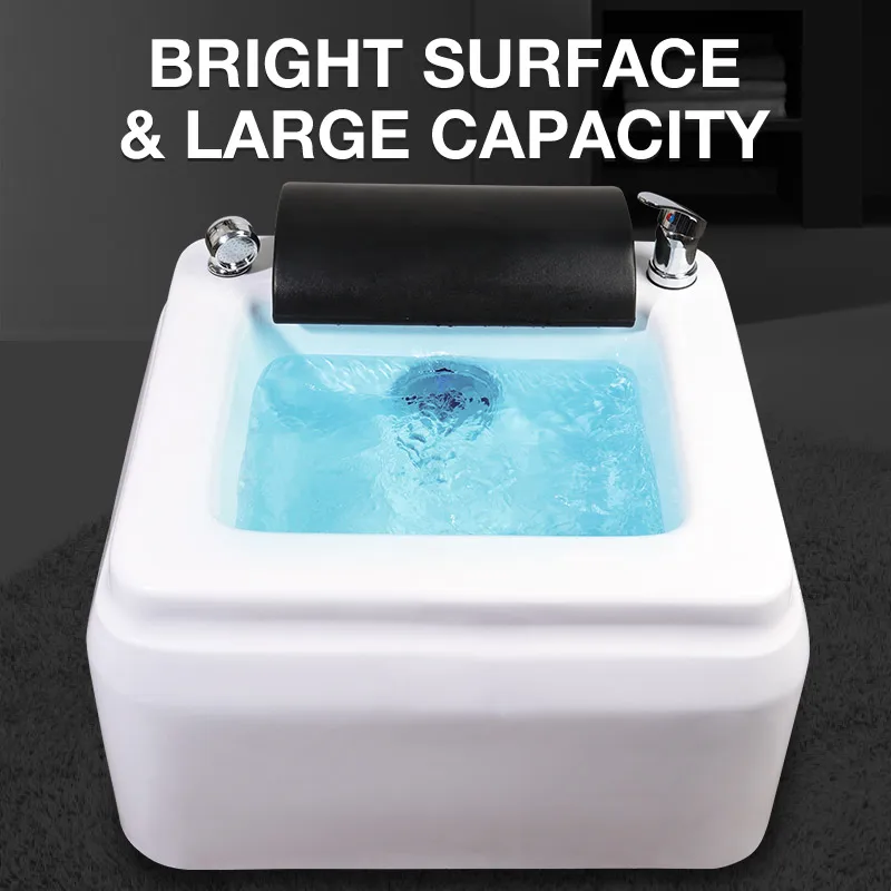 Pedicure Sink for Foot SPA Bath Tub Foot Salon Nails Basin With Massager Surfing Stress Relief