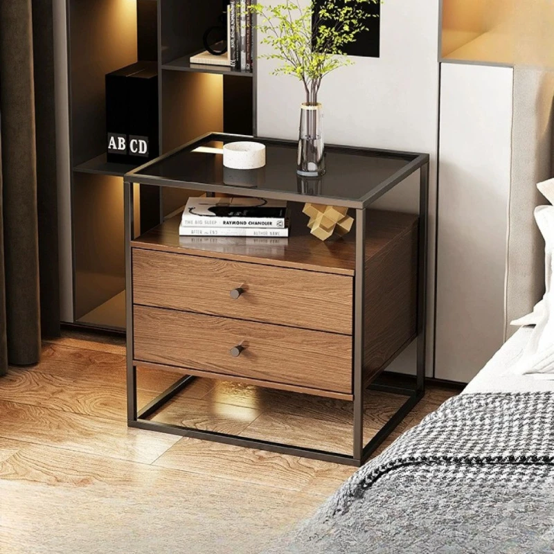 

Small bedside table home bedroom storage cabinet 2025 new storage light luxury high-end creative coffee table