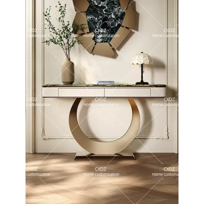 Modern Light Luxury Entrance Cabinet Ultra Narrow Entryway Table High End Home Storage Shelf Advanced Sense Household