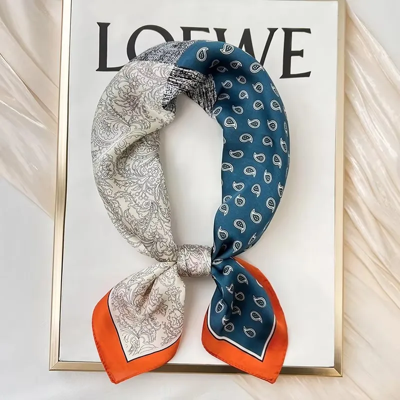 Luxury Polka Dot Silk Square Scarf Women Hijab Hair Bands Neckerchief Female Satin Shawl Ribbon Headband Fashion Wraps Bandana image 3