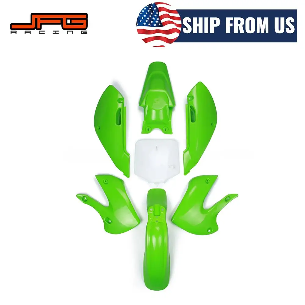 

Motorcycle Plastics Kit Fender Farings Electric Dirt Bike Accessories For KAWASAKI KX65 KX 65 KLX110 KLX 110 For SUZUKI DRZ110