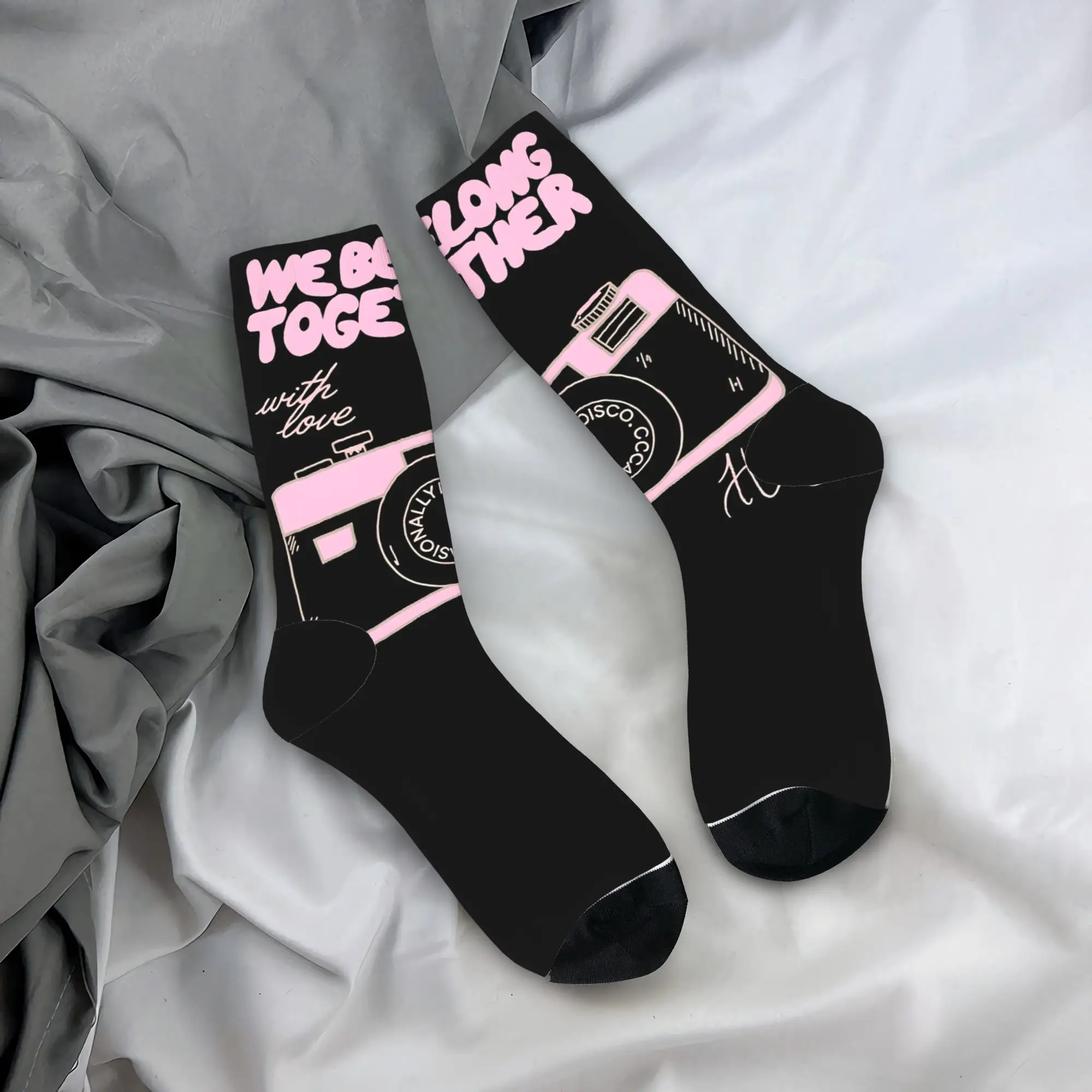Kiss All the Time Socks Harrys Styles  Vintage Stockings Winter Non-Slip Unisex Men Socks Soft Breathable Pattern Running Socks
