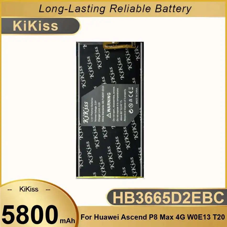 

HB3665D2EBC Long-Lasting Performance For Huawei Ascend P8 Max 4G W0E13 T20 5800Mah Mobile Phone Battery Reliable Power Supply