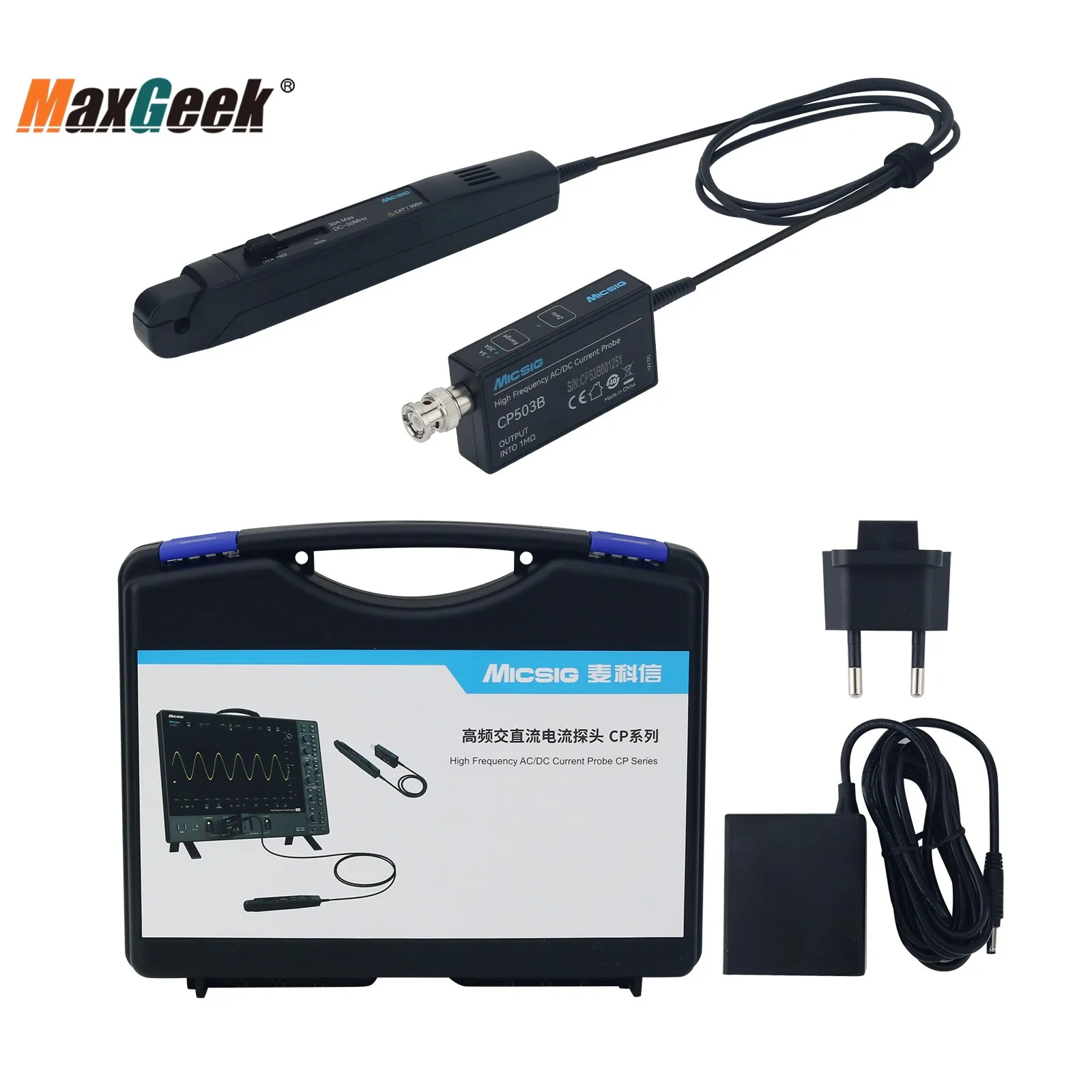 Micsig High Frequency CP503B CP1003B AC/DC Current Probes High precision Oscilloscopes Current Probe Bandwidth DC~50MHz /100MHz
