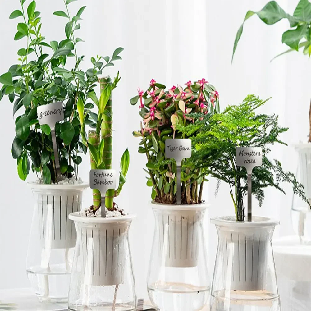 

10 шт. садовые маркеры для посадки, устойчивые к атмосферным воздействиям садовые маркеры из нержавеющей стали, многоразовые