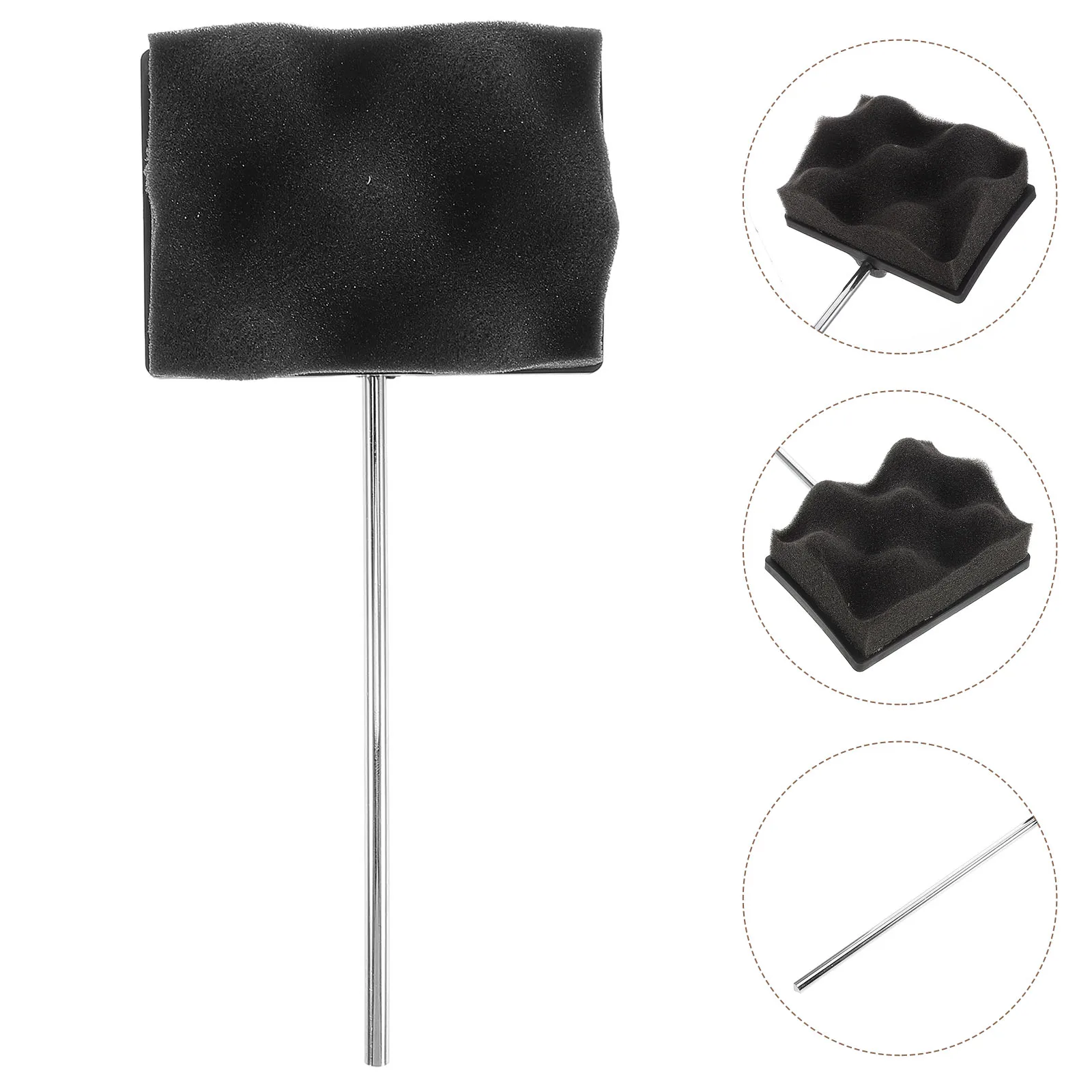 

Silent Hammer Head Drum Practice Pad Kit Bass Dampener Pads Drumstick Mallets Percussion Mute Tools Plastic for