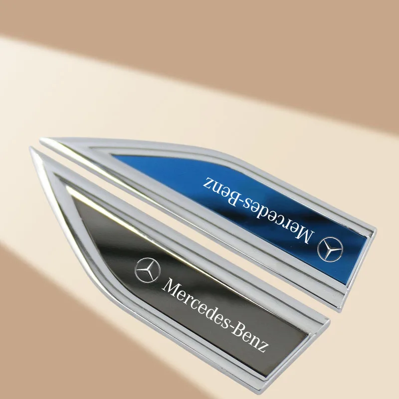 

2Pcs 3D Metal Car Fender Side Wing Emblem Badge Sticker for Mercedes Benz B C E Class A Class C200L GLC GLK CLA GLA Accessories