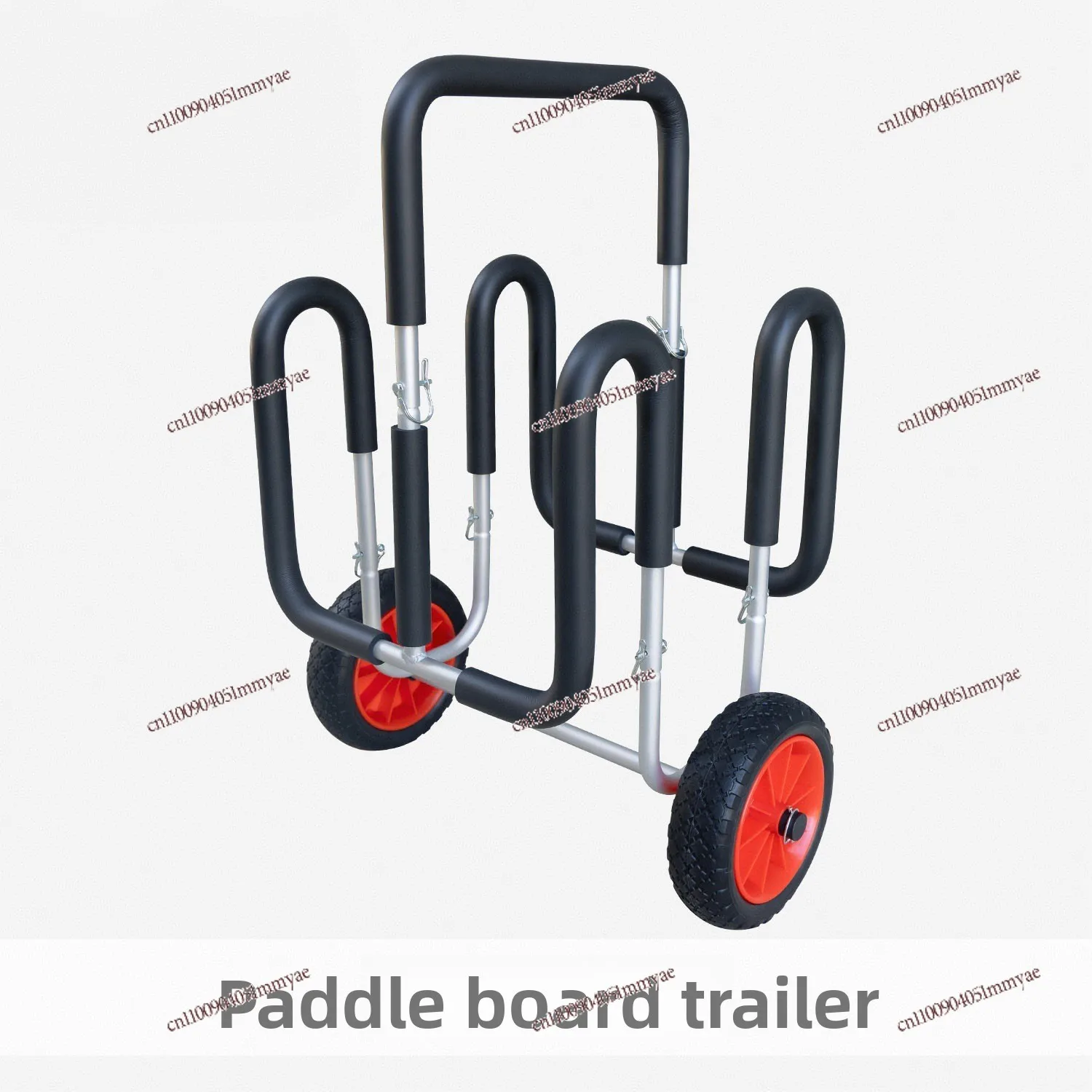 Double Paddle Board Trailer Aluminum Alloy Portable Surf Paddle Board Removable Cart Mobile Bracket