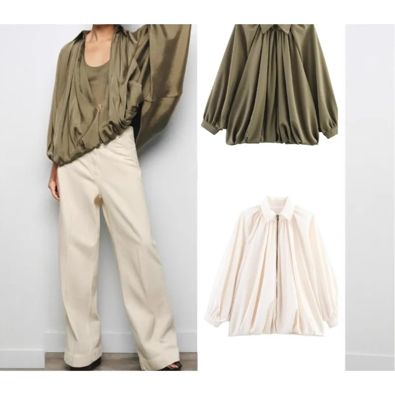 

2025 Women's Fashion Versatile Fluffy Bomber Jacket