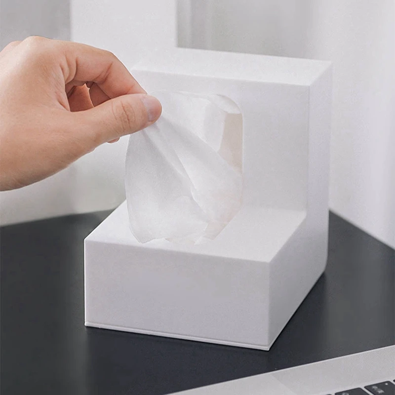 Double Sided Tissue Box, Exquisite Square Tissue Box Holder,For Bathroom Dressing Table, Bedroom Dressing Table