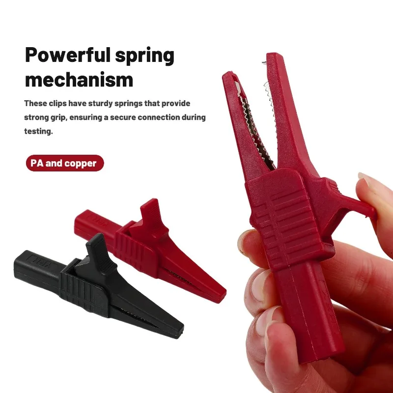 Picture 6: Copper Alligator Clips With 4mm Banana Jack Socket Fully Insulated Safety Multimeter Test Probe Electrical Clamp Car Diagnostic