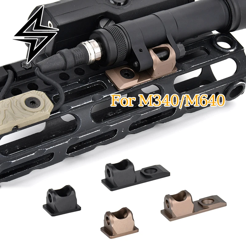 Tactical Aluminum Low Profile Offset Mount for M340 M640 Scout Flashlight Rail Flashlight Holder Base For Airsoft Accessory