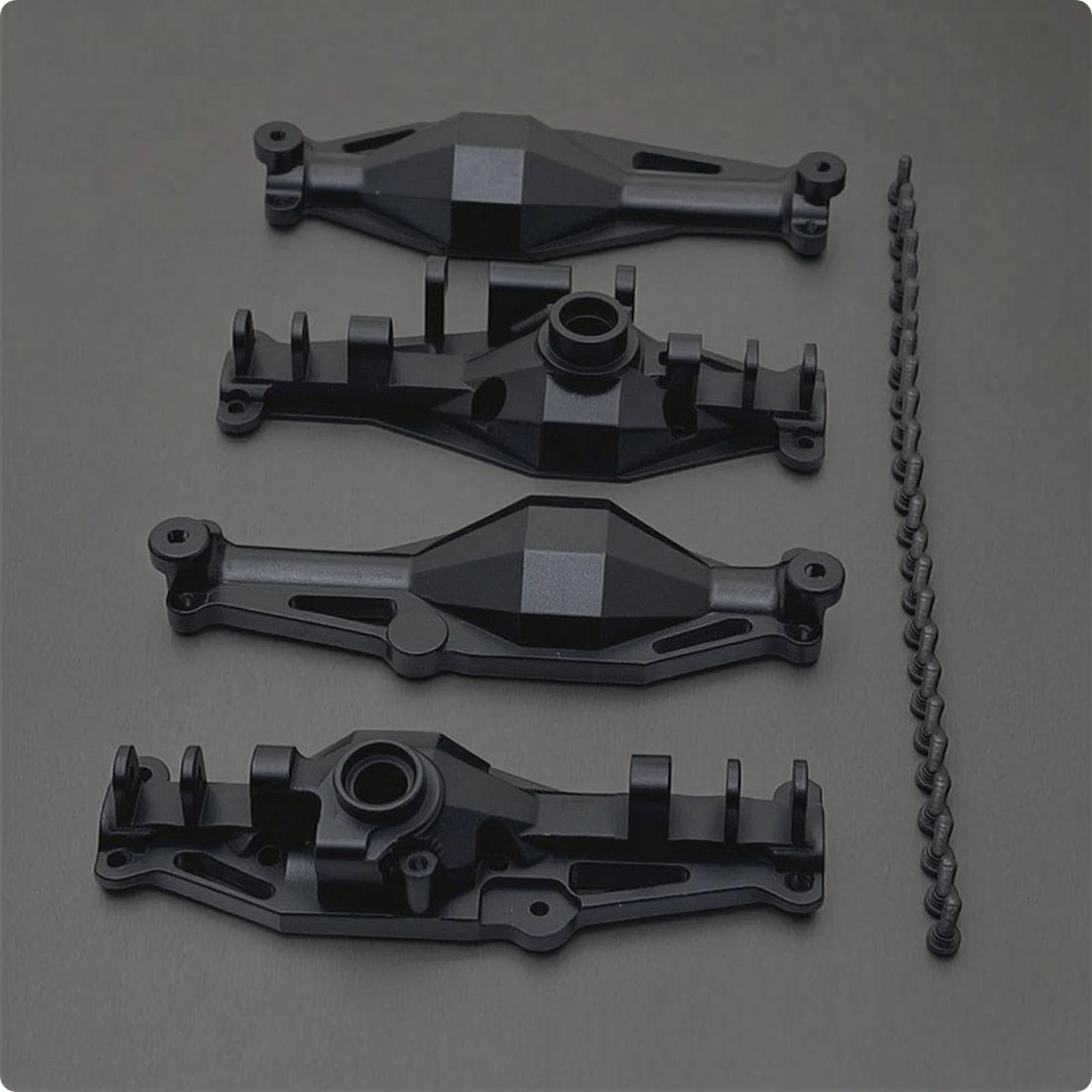 2 Pieces Front and Rear Axle Housing Set Aluminum Rear Axle Housing RC Car Part Upgrade Hardware High Precision