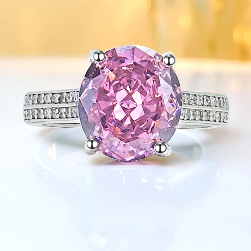 

Fashion Morgan niche light luxury 925 sterling silver ring set paired with high carbon diamond wedding jewelry wholesale