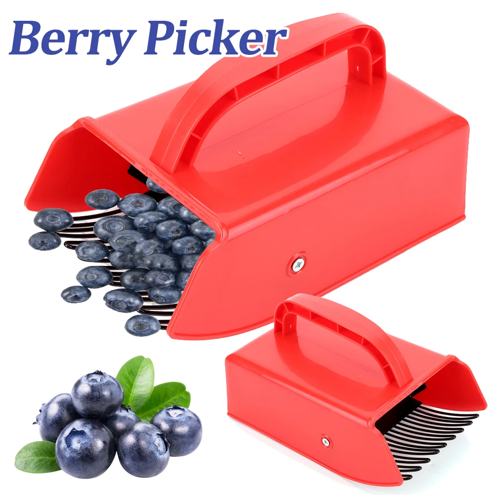 Picker Ergonômico Plástico Berry Berry Pick Rake com Pente de Metal Colher com Alça Ergonômica para Mirtilos