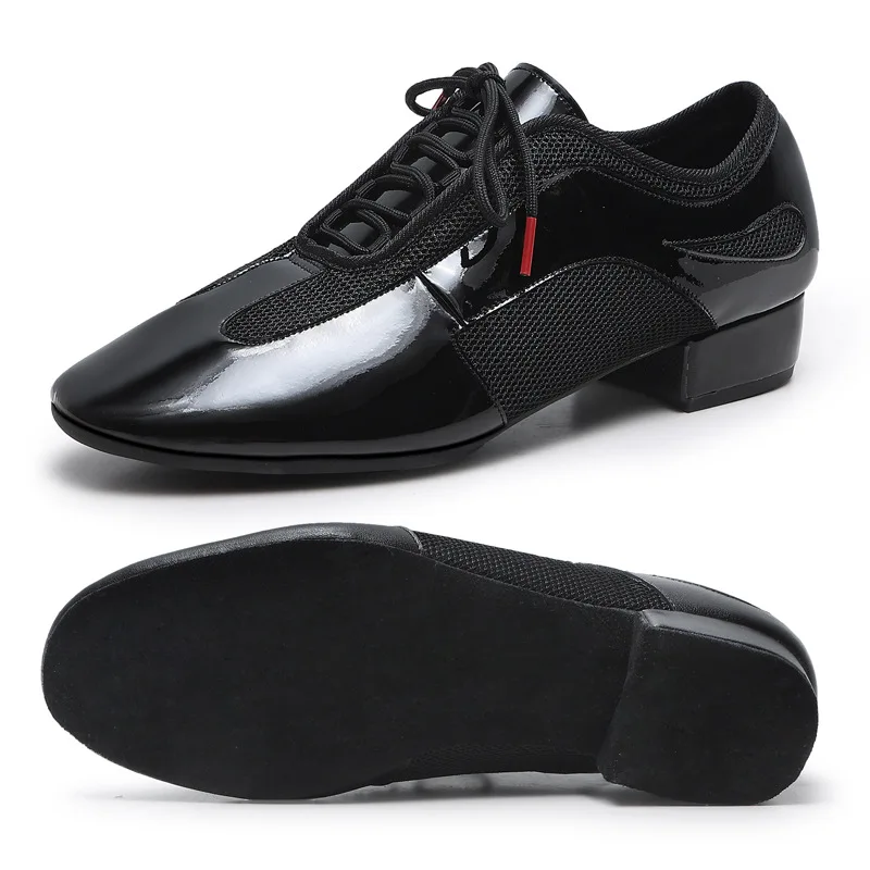 Latin Dansschoenen Volwassen Mannen Vrouwen Huidskleur Lakleer Professionele Zachte Lerarenschoenen Square Dansschoenen Ballroom Big Size