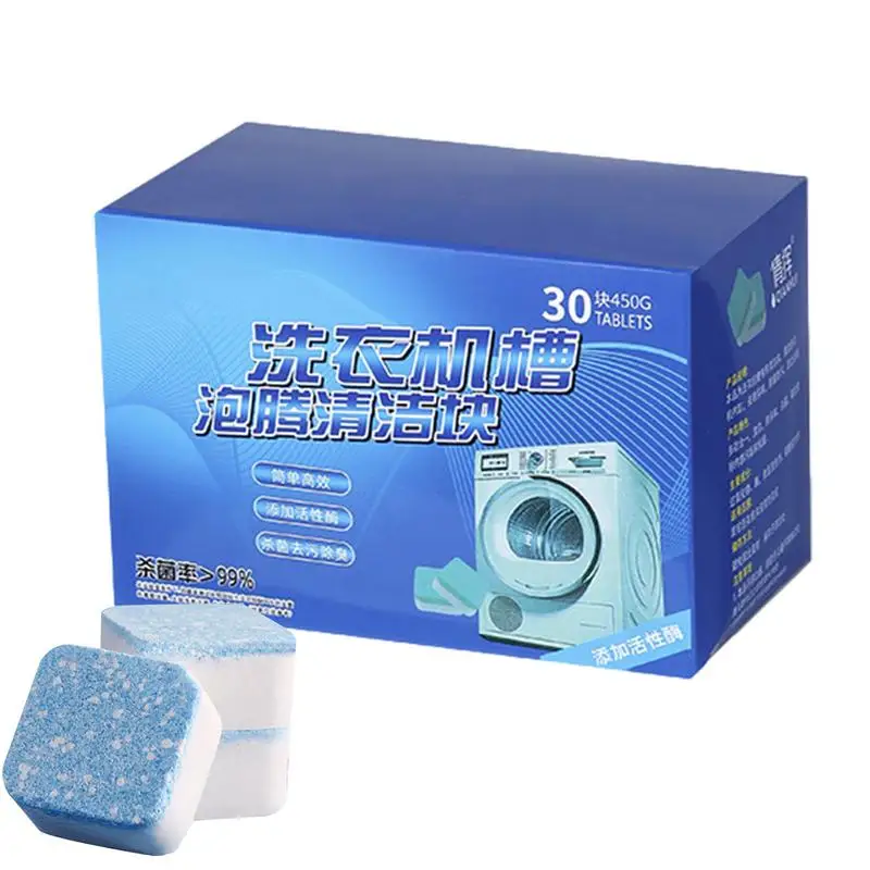 

Washing Machine Effervescent Tablets Cleaner Laundry Deep Cleaning Remove Odor Decontamination Tablets Powerful Stain Remover