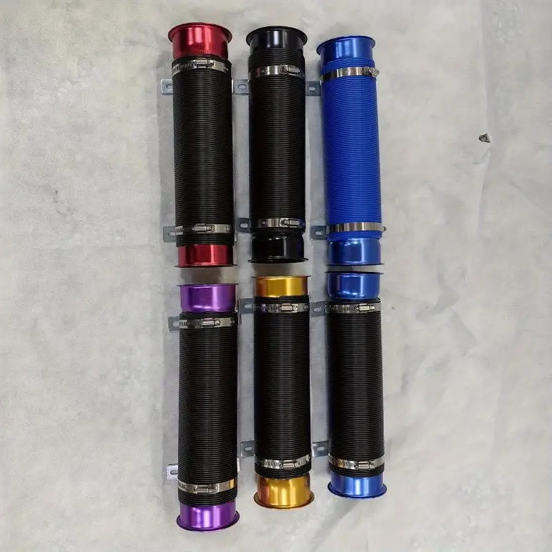 New Car Air Hose Filter, Cold Air Pipe Sensor Kit, Adjustable 33.5-109 Cm, Ventilation Telescopic Pipe