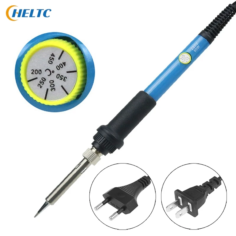 

60W Mini Soldering Iron Adjustable Temperature Electric Solder Iron Rework Station Mini Handle Heat Pencil Welding Repair Tools