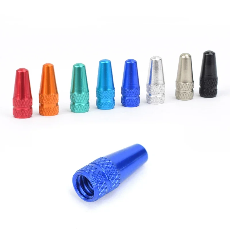 AliExpress 4pcs Aluminum Alloy Bicycle Tire Prest Valve Cap Rainbow Color MTB Road Bike Tire Valve Stem Caps